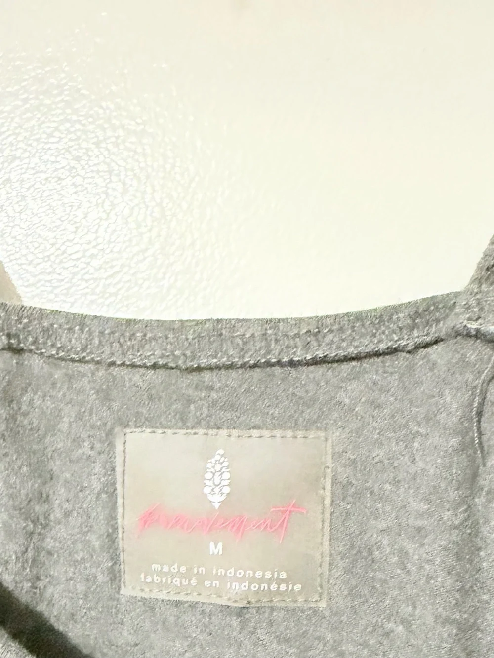 Free People Gray Washed Knit Tank